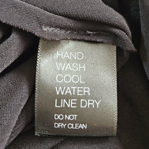 Norma Kamali Jumpsuit Women L / 40 Black Dolman LS Wrap Front Tie Waist Wide Leg - Picture 13 of 16